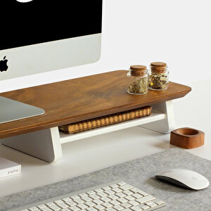 Büyük Monitör Standı Meşe