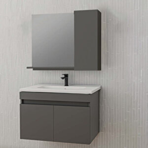 Bella Antrasi̇t 80 Cm Banyo Mobilyası