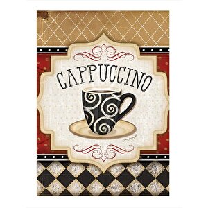 Kahve Temalı Cappuccino Dekoratif Mdf Tablo 25cmx 35cm 25x35 cm