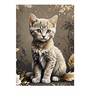 Sevimli Yavru Kedi Hediyelik Mdf Tablo 35cm X50cm 35x50 cm