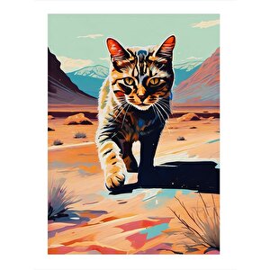 Asil Kedi Desenli Mdf Tablo 25cmx 35cm 25x35 cm