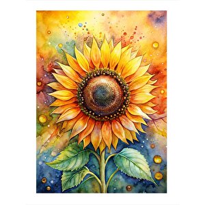 Ay Çiçeği Mdf Tablo 25cmx 35cm 25x35 cm