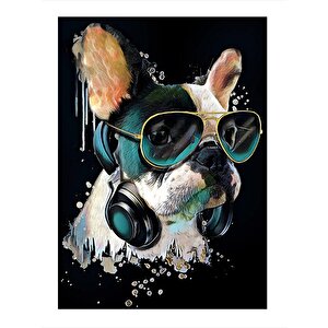 Karizmatik  Köpek Modern Ahşap Tablo 25cmx 35cm 25x35 cm