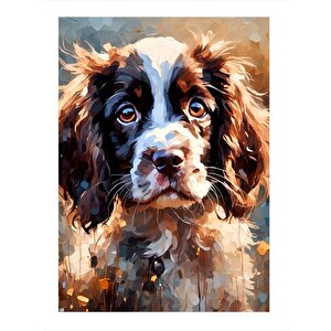 Sevimli Köpek Dekoratif Ahşap Tablo 35cm X50cm 35x50 cm
