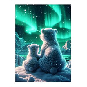 Sevimli Boz Ayılar Tasarım Mdf Tablo 25cmx 35cm 25x35 cm
