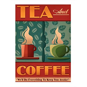 Çay Ve Kahve Art Mdf Poster 25cmx 35cm 25x35 cm