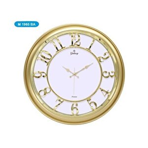 Galaxy M-1965-ba Metaliz Premium Duvar Saati Beyaz-gold