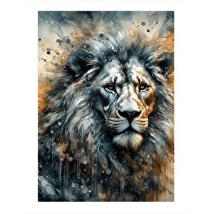 Asil Aslan Dekoratif Ahşap Tablo 25cmx 35cm 25x35 cm