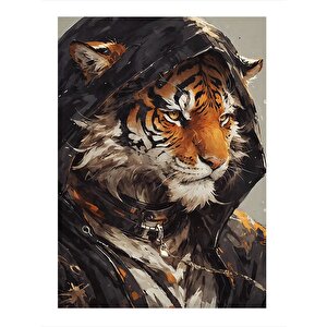 Kızgın Kaplan Tasarım Mdf Tablo 35cm X50cm 35x50 cm