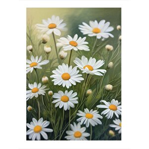 Papatyalar Art Mdf Poster 35cm X50cm 35x50 cm