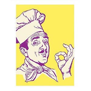 Aşçı Mutfak Temalı Art Mdf Tablo 35cm X50cm 35x50 cm