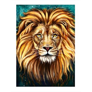 Asil Aslan Dekoratif Ahşap Tablo 25cmx 35cm 25x35 cm