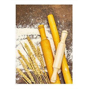Buğday Ve Un Mutfak Temalı Hediyelik Mdf Tablo 35cm X50cm 35x50 cm