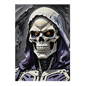 İskeletor Dekoratif Ahşap Tablo 35cm X50cm 35x50 cm
