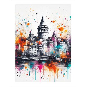 Galata Kulesi Dekoratif Ahşap Tablo 25cmx 35cm 25x35 cm