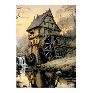 Değirmen Evi Dekoratif Mdf Tablo 25cmx 35cm 25x35 cm