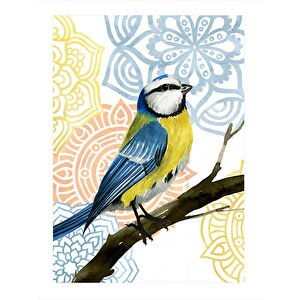 Daldaki Serçe Dekoratif Ahşap Tablo 25cmx 35cm 25x35 cm