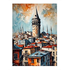 Galata Kulesi Mdf Tablo 25cmx 35cm 25x35 cm