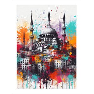 Cami Ve Evler Art Mdf Tablo 25cmx 35cm 25x35 cm