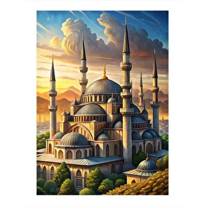 Tarihi Cami Hediyelik Mdf Tablo 35cm X50cm 35x50 cm