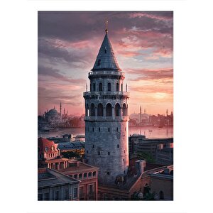 Galata Kulesi Tasarım Mdf Tablo 25cmx 35cm 25x35 cm