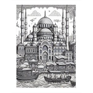Minyatür Cami Mdf Poster 25cmx 35cm 25x35 cm