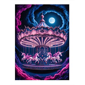 Atlı Karınca Dekoratif Ahşap Tablo 25cmx 35cm 25x35 cm