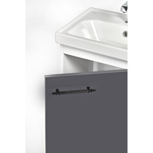 Terra 50 Cm Antrasi̇t Banyo Dolabı Alt Üst
