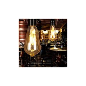 St 64 Flamanlı Rustik Led Ampul Armut Model Rustik Ampul