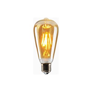 St64 Flamanlı 4w Led Rustik Dekoratif Ampul Vintage Aydınlatma