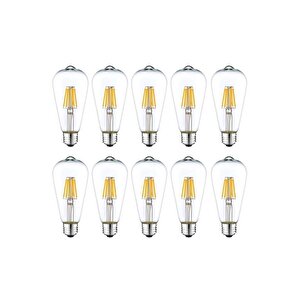 St64 4w 6500k Beyaz Led Rustik 10'lu Paket Dekoratif Ampul Vintage Aydınatma