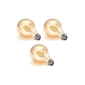 G95 6w Gold Cam 2700 K Gün Işığı Gerçek Rustik Ampul E27 Duy 3lü Paket Erd-82