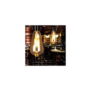 Rustik Led Ampul Amber E27 Duy Armut Tipi St64 Dekoratif - Toptan Koli Fiyatı-50 Adettir