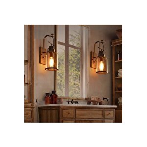 Rustik Led Ampul 6'lı Eko Paket Amber E27 Duy Armut Tipi St64 Dekoratif