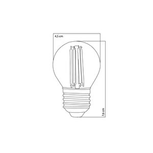 6w E27 G45 Rustik Led Ampul 2500k Erd-43 10'lu Paket