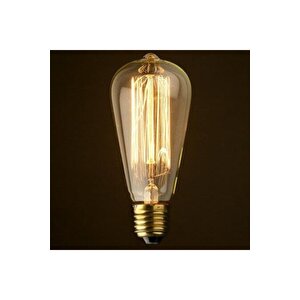Flemanlı Armut St64 Modeli Rustik Ampul 40 Watt E27 Duy