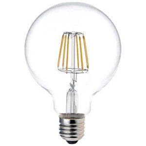 G95 6500k Beyaz Işık Led Rustik Ampul - Büyük Beyaz Top Ampül Dekoratif Rustik