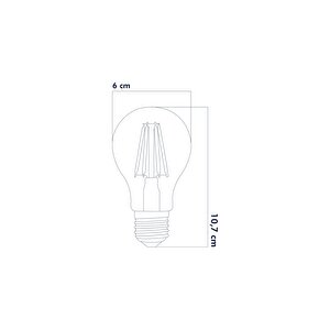 Led Ampul 6w 6500k E27 ( Beyaz ) ( A60 ) Erd-96