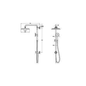 Vitra Origin Classic Duş Kolonu Fırçalı Altın A4579325
