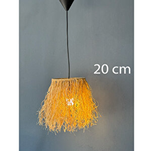 Saçaklı Avize Rafya Bohem Avize 20 Cm Çap 1005