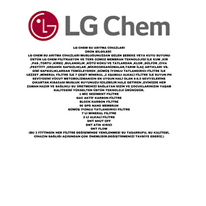 Lg Chem Platinum 12 Litre 14 Aşama 7 Filitre  Su Arıtma Cihazı