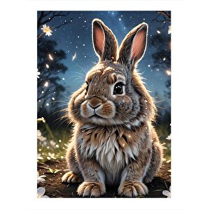 Sevimli Tavşan Tasarım Mdf Tablo 25cmx 35cm 25x35 cm