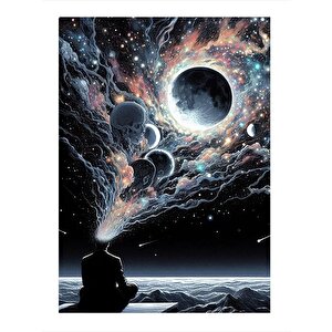 Düş Kuran Adam Tasarım Ahşap Tablo 25cmx 35cm 25x35 cm
