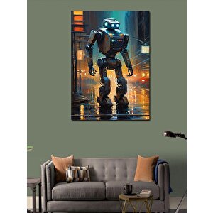 Kanvas Tablo Şehirdeki Robot 70x100 cm