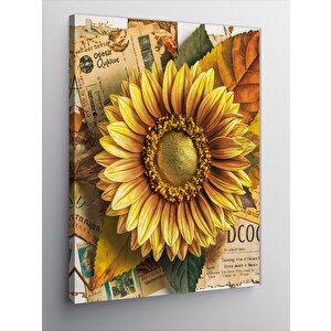 Kanvas Tablo Gazeteler Ve Kasımpatı 70x100 cm