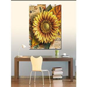 Kanvas Tablo Gazeteler Ve Kasımpatı 70x100 cm