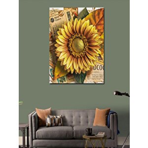Kanvas Tablo Gazeteler Ve Kasımpatı 70x100 cm
