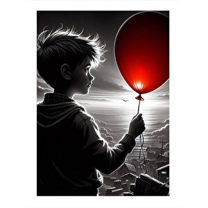 Balonlu Çocuk Mdf Tablo 25cmx 35cm 25x35 cm
