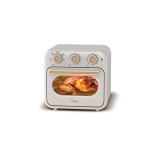 360° Derece Dönüş Sistemli 16 Lt Geniş Kapasiteli Zamanlayıcılı Yağsız Retro Fritöz Kaf-5556