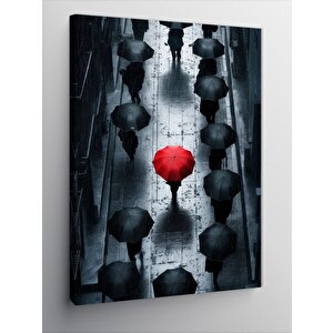 Kanvas Tablo Kırmızı Şemsiyeli  70x100 cm